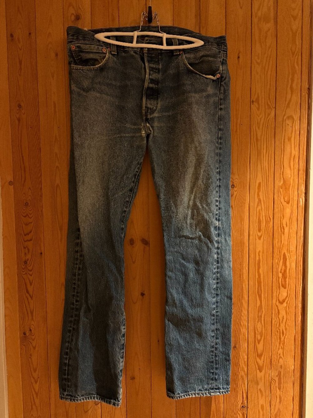 Thrashed Lev's Medium Wash Jeans 501s